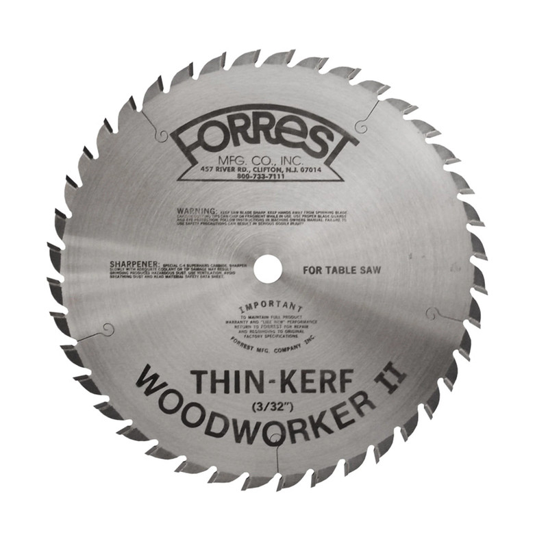 WW08Q407100 Woodworker II Saw Blade, 8 -1/4 x 40T, .100" Kerf x 5/8" Bore, ATB